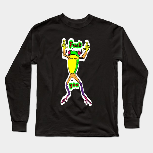 Emotional frog Long Sleeve T-Shirt by MadArtist123